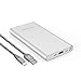Portable Charger 10000mAh Cell Phone Power Bank Portable Battery Pack External Backup BENANNA Dual Input Compatible with iPhone X XS Max XR 8 7 6 Plus Se 11 10Android Galaxy Note iPad LG - Silver