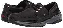 Dunham Men's Captain Boat Shoe, Black, 14 2E US