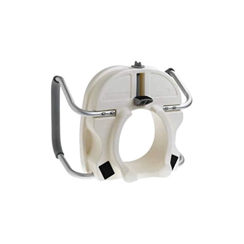 Carex EZ Lock Raised Toilet Seat with Handles, 5 Inch Elevated Handicap