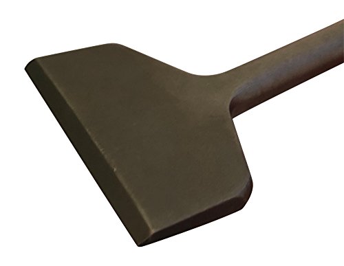 SDS Plus 9" long 3" Wide CURVED Tile Grout Thinset Removal Chisel Bit (9 in x 3 inch) - Thumbnail 2
