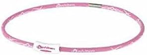 Phiten X30 Tribal Titanium Necklace, Pink/White, 18 Inch