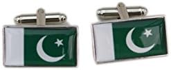 Flag CufflinksPakistan Flag Cufflinks, Great novelty Gifts - free organza gift pouch
