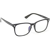 Cyxus Blue Light Filter Computer Glasses for Blocking UV Headache [Anti Eye Eyestrain] Transparent Lens, Unisex (Men/Women) (matte black)