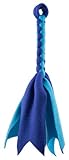 Squishy Face Studio Braided Fleece Lure Toy for Dogs with Squeaker, Blue/Aqua