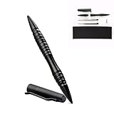 Tactical Pen Self Defense Military Survival Tool Glowiny with 6061 T6 Aircraft Aluminum Smooth Writing Ballpoint Instrument, 2 Ink Cartridges
