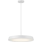 Access Lighting 50977LEDDCS-MWH/WHT Tallinn - 40W 1 LED Pendant-6 Inches Tall and 18 Inches Wide, Finish Color: Matte White