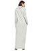Verdusa Women's Casual Long Sleeve Cowl Neck Shift Long Maxi Dress with Pocket Light Gray L