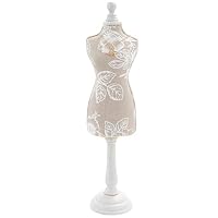 DHMK Flower Pattern Wooden Necklace Jewelry Holder, Jewelry Store Display Bust Stand for Necklaces Chain, Choker, Pendant