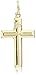 14k Yellow Gold Cross Pendant Charm Plain 1