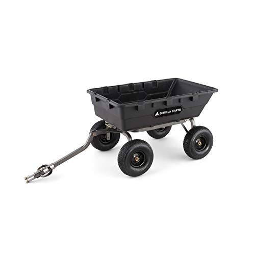 Gorilla Carts 1500 Pound Capacity Heavy Duty Poly Yard Garden Steel