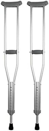 SHREE SURGICALS Adjustable 2Pcs Ultralight Underarm Crutch Axillary Walking Stick Aluminium