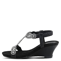 PATRIZIA Women's Shining Ankle Strap Sandal Black