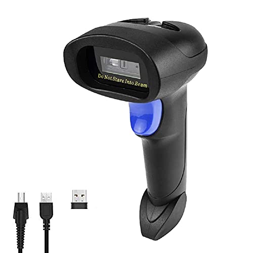 NetumScan - CCD Wireless Barcode Scanner, USB Automatic Barcode Reader Compatible with PC and Mac Laptops, NSL6