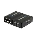 Sabrent HDMI Extension cable over Cat5/6 RJ45 Extender adapter (Up to 200-Feet)With power Adapter (HDMI-EXTC)