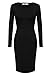 Meaneor Women Plus Long Sleeve Classic Slim Fit Bodycon Midi Business Work Dress
