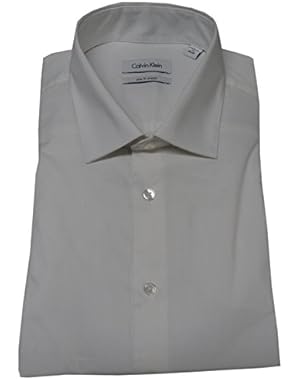 Calvin Klein Men's Slim Fit Stretch Shirt, Size 17 34/35,White