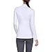 Under Armour Women's ColdGear Authentic Mock, White (100)/Metal, Medium