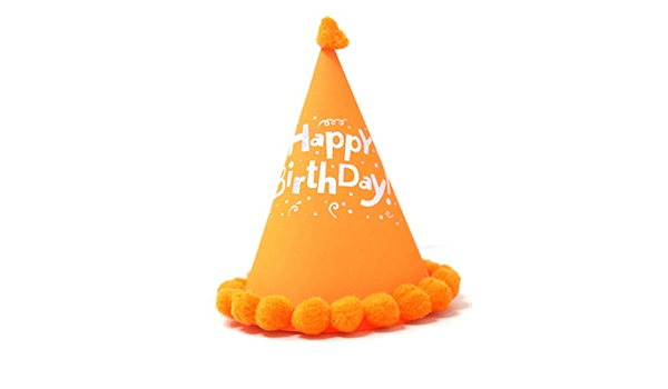 Orange birthday party hats Clearance