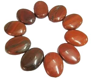 Red Jasper Single Worry Thumb Stone Crystal Healing Reiki feng Shui Wellness Chakra Balancer Meditation