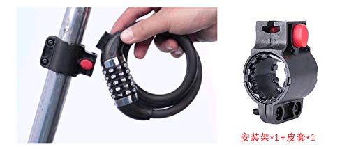 Lizipai 1200mm 5-Digit Combination Bicycle Cable Lock Motorcycle Anti-Theft Password Lock Mountain Bike Cycling Accessories Universal Electric Vehicle