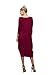 Love In Women's 3/4 Sleeve Round Neck Bubble Hem Long Dress W/Pocket