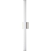 Maxim Rail-LED Bath Vanity Light with Tubular White Diffusers-4.75 inches high-Satin Nickel Finish-36 Inch Size