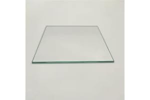 Virelix 14" Square Tempered Glass Table Top, Clear Surface 1/4" Thick Flat Polished Edge for Furniture Protection Patio Dining Coffee End Tables (14 inch)