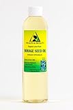Borage Seed Oil Organic Carrier Virgin GLA-20% Cold Pressed Pure 8 oz
