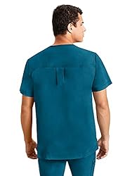 Healing Hands Mens Scrubs Top One Pocket Purple