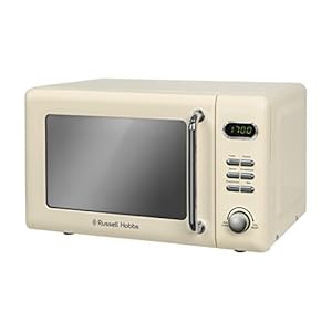 Russell-Hobbs-RHRETMD706C-17-L-700-W-Cream-Compact-Retro-Solo-Digital-Microwave-with-5-Power-Levels-8-Auto-Cook-Menus-Clock-and-Timer-Defrost-Setting-Easy-Clean Russell Hobbs RHRETMD706C 17 L 700 W Cream Compact Retro Solo Digital Microwave with 5 Power Levels, 8 Auto Cook Menus…