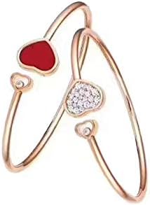 Fsacai Titanium Steel Bangle Women's Fashion Classic Lovely Brilliance Bracelet - Gifts Women Bracelet