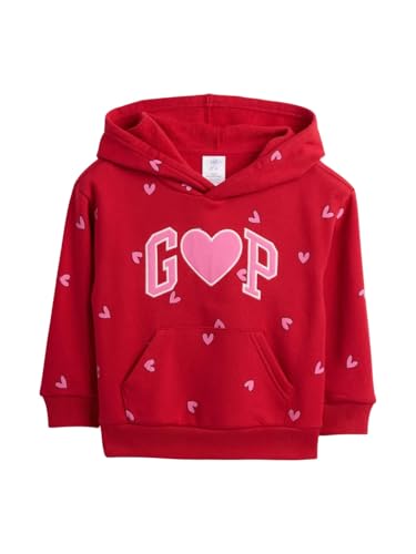 GAP Baby-Girls Playtime Favorites Logo Pullover Hoodie Hooded Sweatshirt, Sled,…