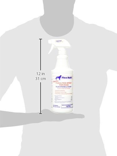 Flea Halt! Water-Based Flea & Tick Spray for Dogs Plus Citronella Scent, 40 fl oz