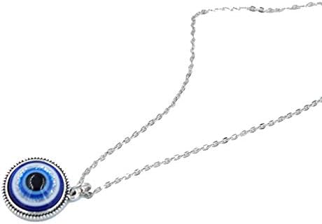 COLORFUL BLING Turkish Symbol Lucky Blue Evil Eye Necklace Lucky