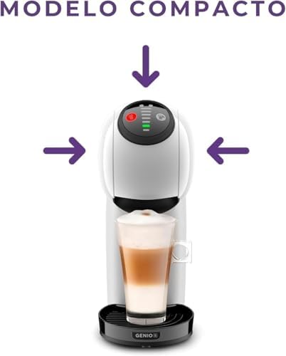 Krups nescafé dolce gusto genio s - máquina de cápsulas multi-bebidas, compacta, alta pressão, tamanho xl, expresso com creme, 30 segundos, parada automática, branco, + 3 pacotes de café sortido