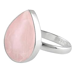 SURYAGEMS Natural Faceted Rose Quartz Stone Jewelry