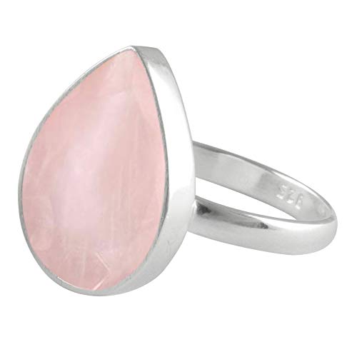 SURYAGEMS Natural Faceted Rose Quartz Stone Jewelry
