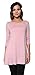 Free to Live 3 Pack Women's Loose Fit Long Elbow Sleeve Jersey Tunics (XL, Rose, Royal Blue, White)