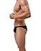 Mens Underwear Low Rise Briefs Solid Stretch Sexy Bikinis 4 Pack Black US L(Tag CN 3XL)