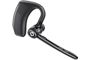 ZUKUMU Wireless Headset Bluetooth Earpiece with Dual Noise Canceling Microphone Hands Free Headphones Single Ear Earphone Over Ear Earbud for iPhone Samsung Android Cellphones TV PC Trucker Game Work Driving