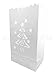 CleverDelights White Luminary Bags - 30 Count - Christmas Tree Design - Flame Resistant Paper - Christmas Holiday Outdoor Decorations - Party and Event Decor - Luminaria Candle Bag - Thirty Bags primary