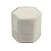 Koyal Wholesale Hexagon Velvet Wedding Ring Box, 1 Slot Velvet Ring Box Holder, Wedding Ring Boxes for Ceremony, Proposal, Engagement, Ring Bearer, Light Gray
