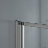 Xinyang 5 Fold Folding Bath Screen Shower Screen 1200x1400mm Clear Glass Off view 5
