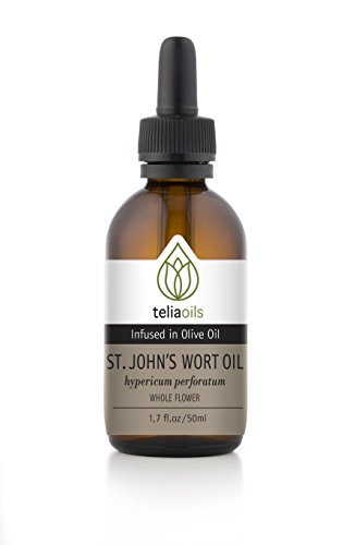 St John's Wort (Hypericum Perforatum) Infused Oil Extract (Macerated Oil), 1.7 Oz - 50 Ml/the Red Elixir, the Best Vulnerary Oil for Wounds and Burns (Best Essential Oil For Wounds)