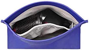 Taoric Travel Portable Storage bag for Dyson Supersonic Hair Dryer, Magnetic Flip PU Leather Moistureproof Anti-scratch Dustproof Shockproof Protection Organizer Travel Gift Case (blue)