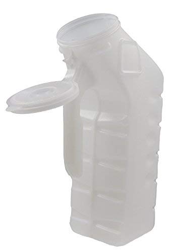 Healthstar Odor Shield Male Urinal 32 oz - 2 Pack | Spill-Resistant with Mess-Free Tight Seal Lid (2 Pack)