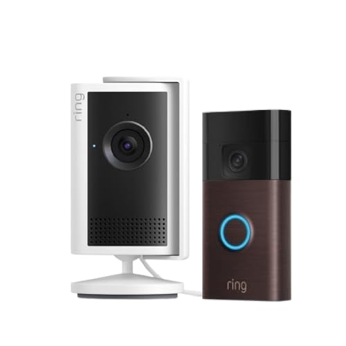 Ring Caméra intérieure Plus (nouvelle génération) avec Sonnette vidéo sans fil | Caméra de surveillance sur secteur | Retinal 2K, zoom 4x| Essai gratuit de 30 jours à l'abonnement Ring Home