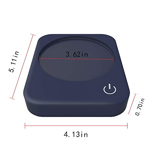 VOBAGA Coffee Mug Warmer,Cup Warmer for Office Home Desk Use with Auto Shut Off after 4 Hours,Electric Beverage Warmer with Three Temperature Settings For Cocoa,Tea,Water,Milk,Soup,Navy Blue(No Cup) - Thumbnail 3