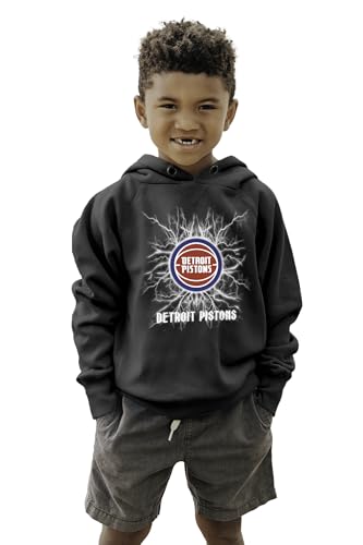 Blue 84 Detroit Pistons NBA Officially Licensed Youth Hooded Sweatshirt Sanded…