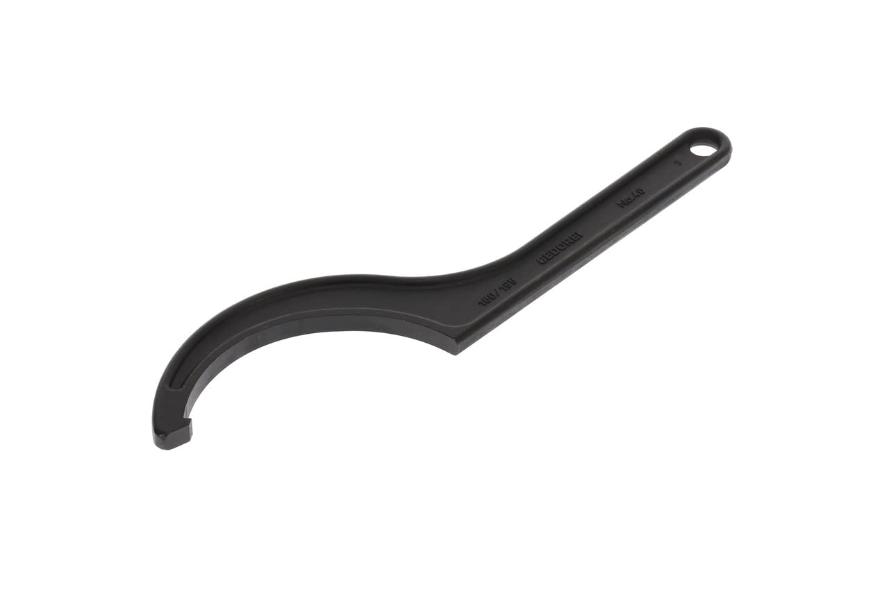 GEDORE Hook spanner with lug, for Slotted nuts, AF 180-195 mm, Tip dia. 5 mm, Ratchet spanner, 40 180-195
